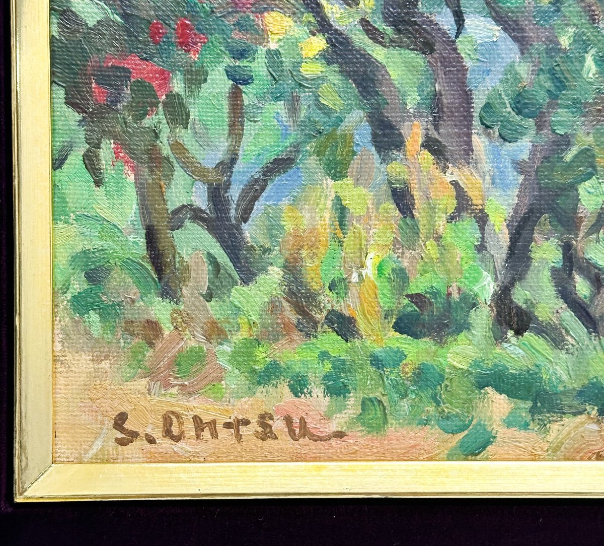 1円~真作 大津鎮雄「長崎風景」油彩 F8号 日展参与 一水会運営委員 師:安井曽太郎_画像6