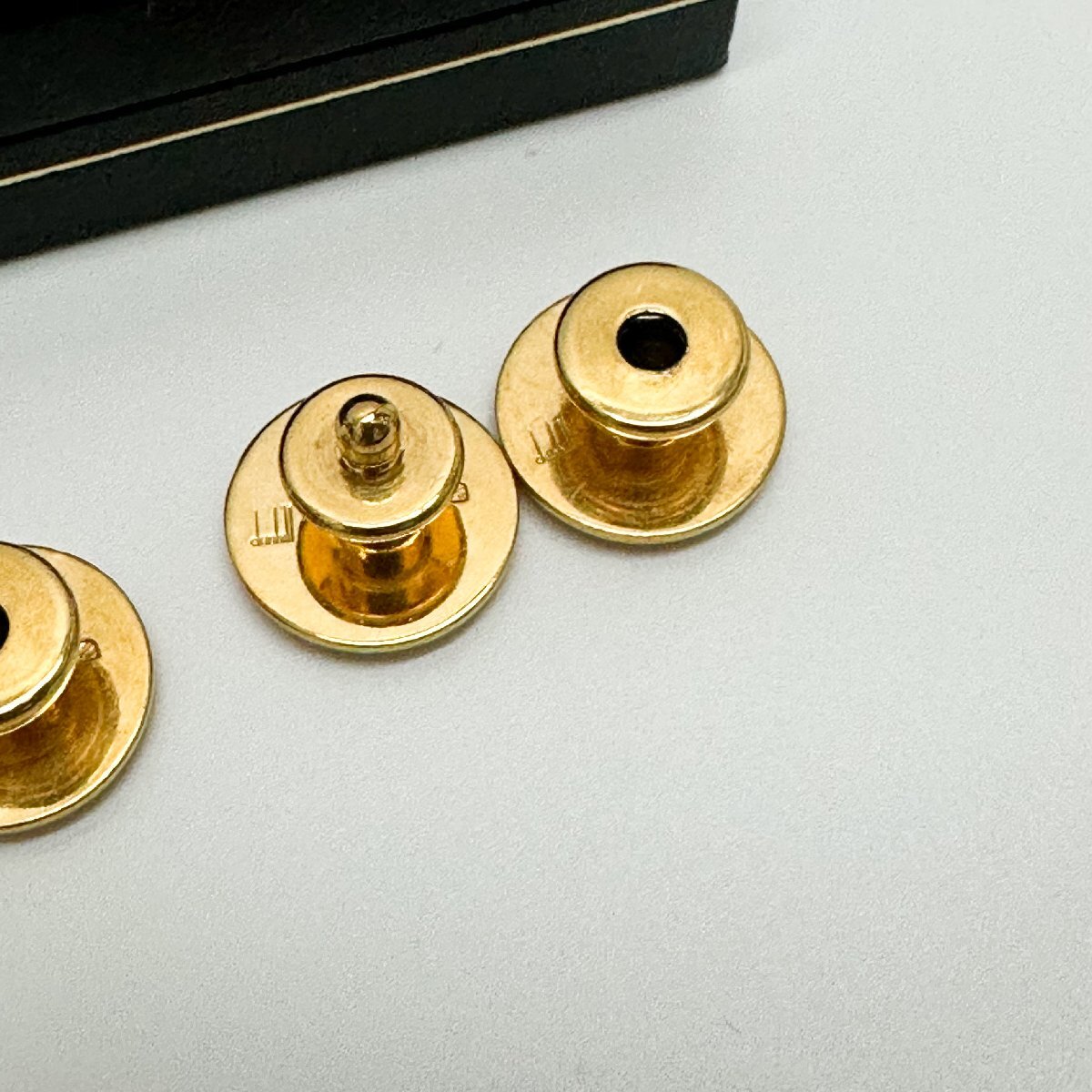 dunhill ダンヒル カフス カフリンクス ゴールド dロゴ ケース付_画像6
