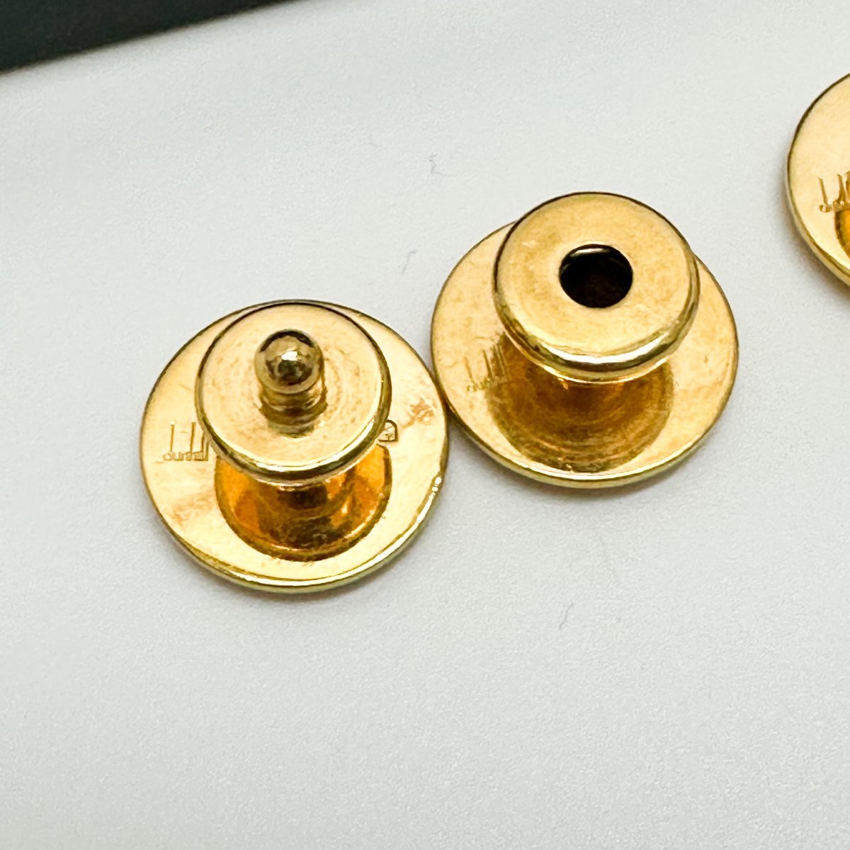 dunhill ダンヒル カフス カフリンクス ゴールド dロゴ ケース付_画像5