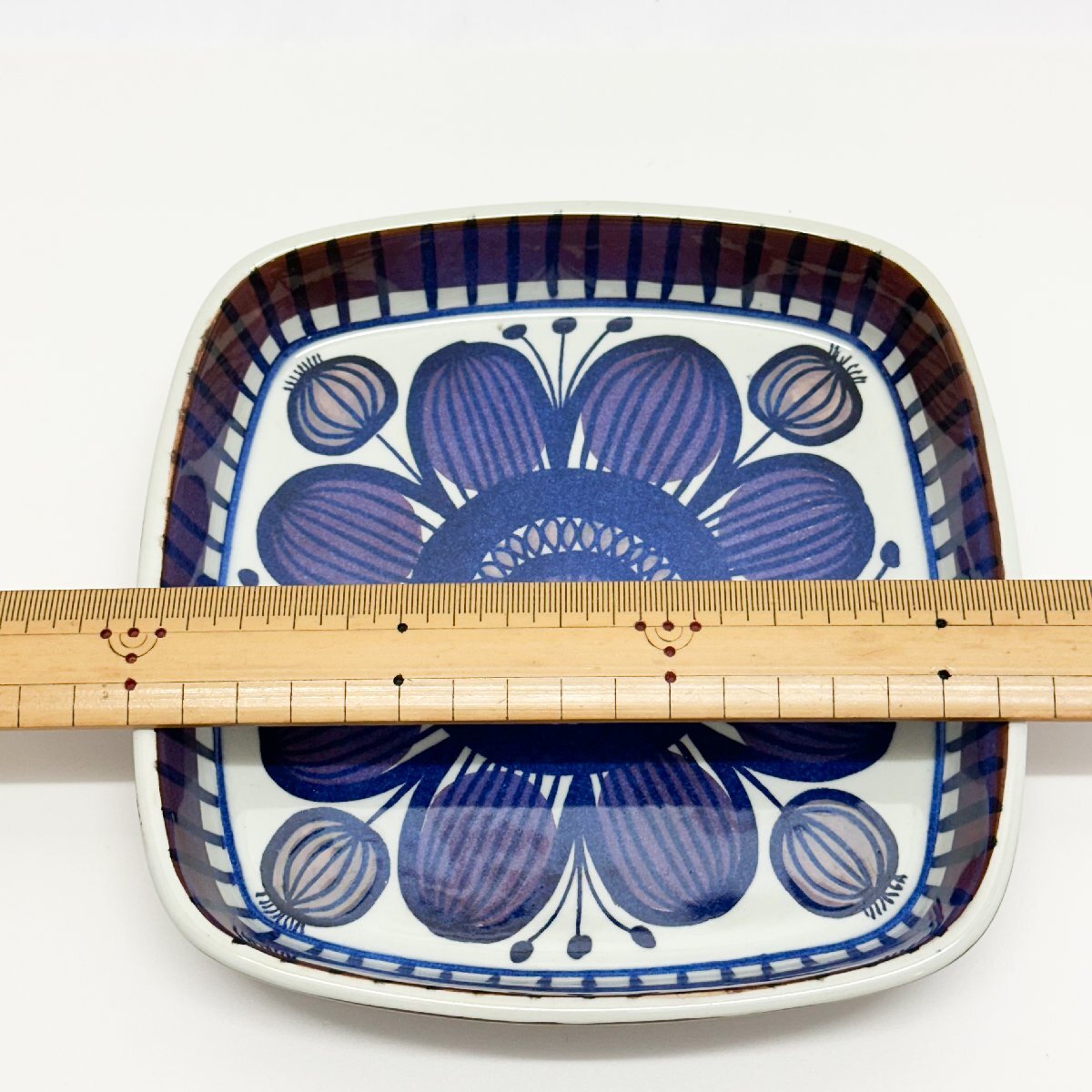 1円~未使用 ロイヤルコペンハーゲン テネラ 角皿 17cm 限定シリアルナンバー 専用箱付_画像4