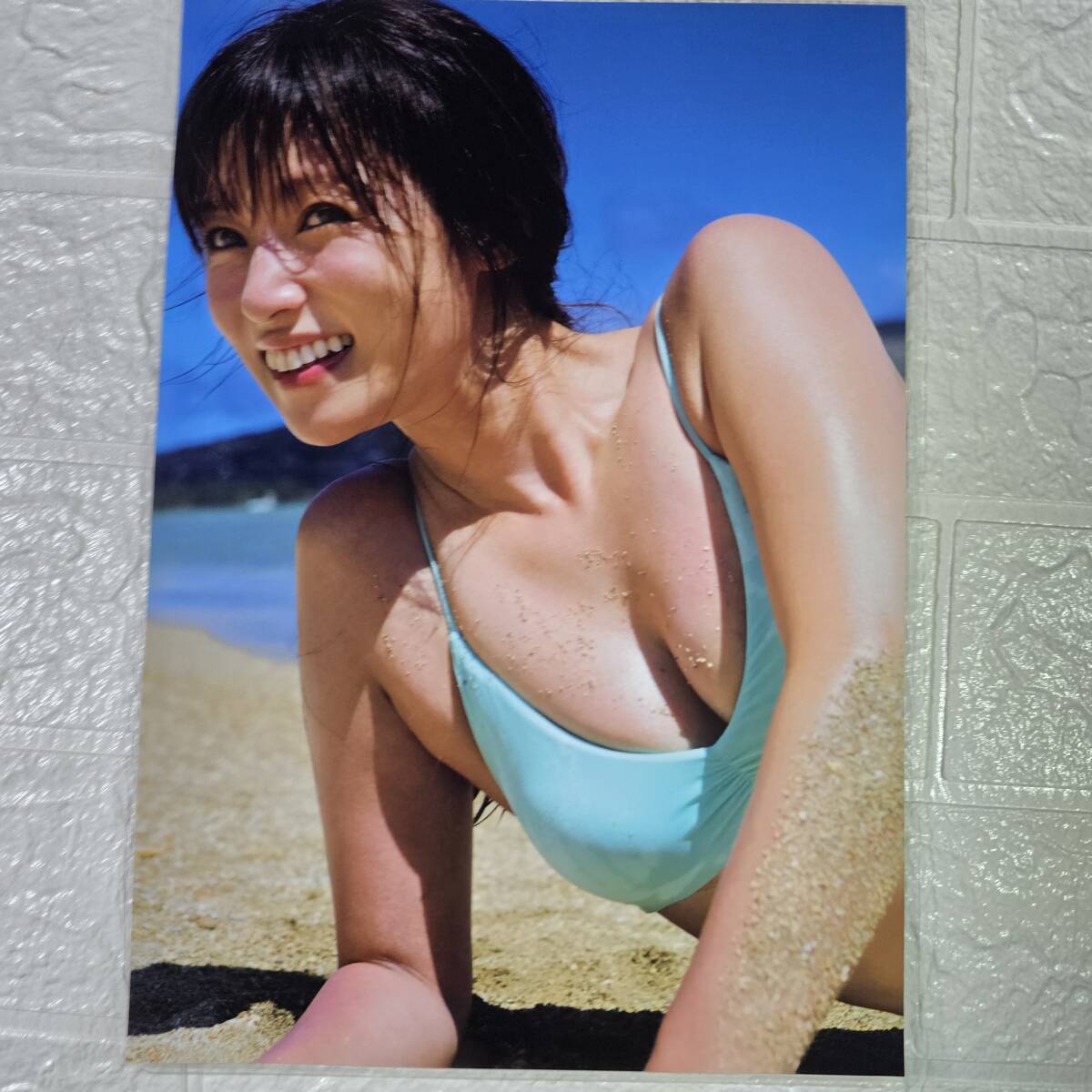  Fukada Kyouko A4[ местного производства плёнка 150μ ламинирование обработка ] купальный костюм журнал порез .[ bikini model ]i86