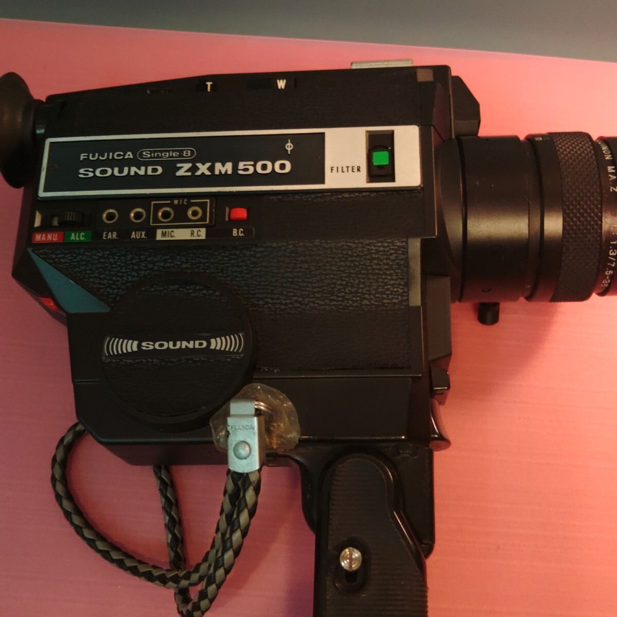 富士写真フイルムのフジカ シングル-8 サウンド ZXM500カメラ及びカートリッジ4点_画像2