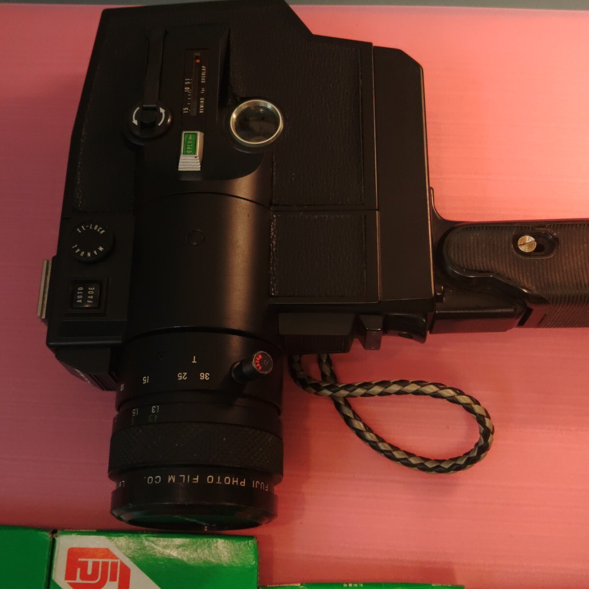 富士写真フイルムのフジカ シングル-8 サウンド ZXM500カメラ及びカートリッジ4点_画像3