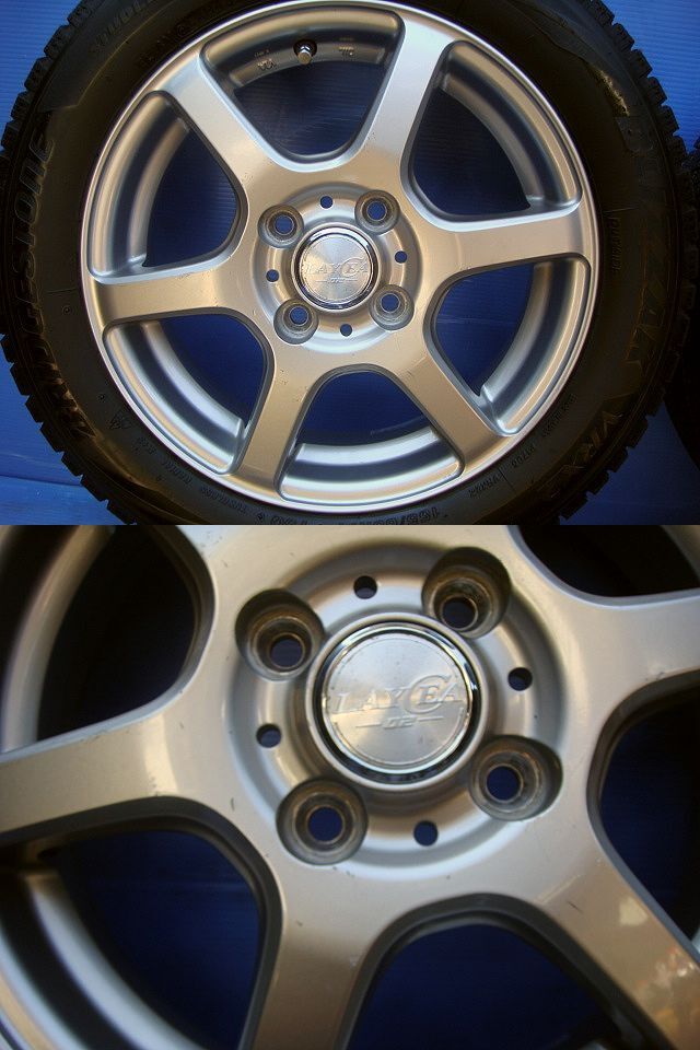 軽用 アルミ&22年製 155/65R14ブリヂストン・ブリザックVRX2 中古4本SET4.5J+45 N-BOX・N-ワゴン/タント・ムーブ/スペーシア_画像2