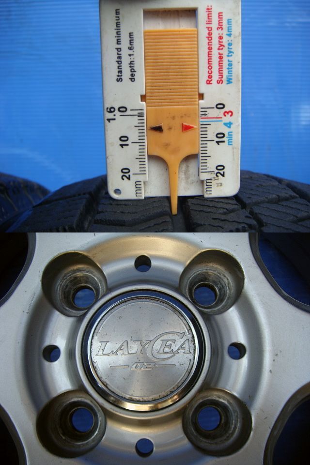 軽用 アルミ&22年製 155/65R14ブリヂストン・ブリザックVRX2 中古4本SET4.5J+45 N-BOX・N-ワゴン/タント・ムーブ/スペーシア_画像10