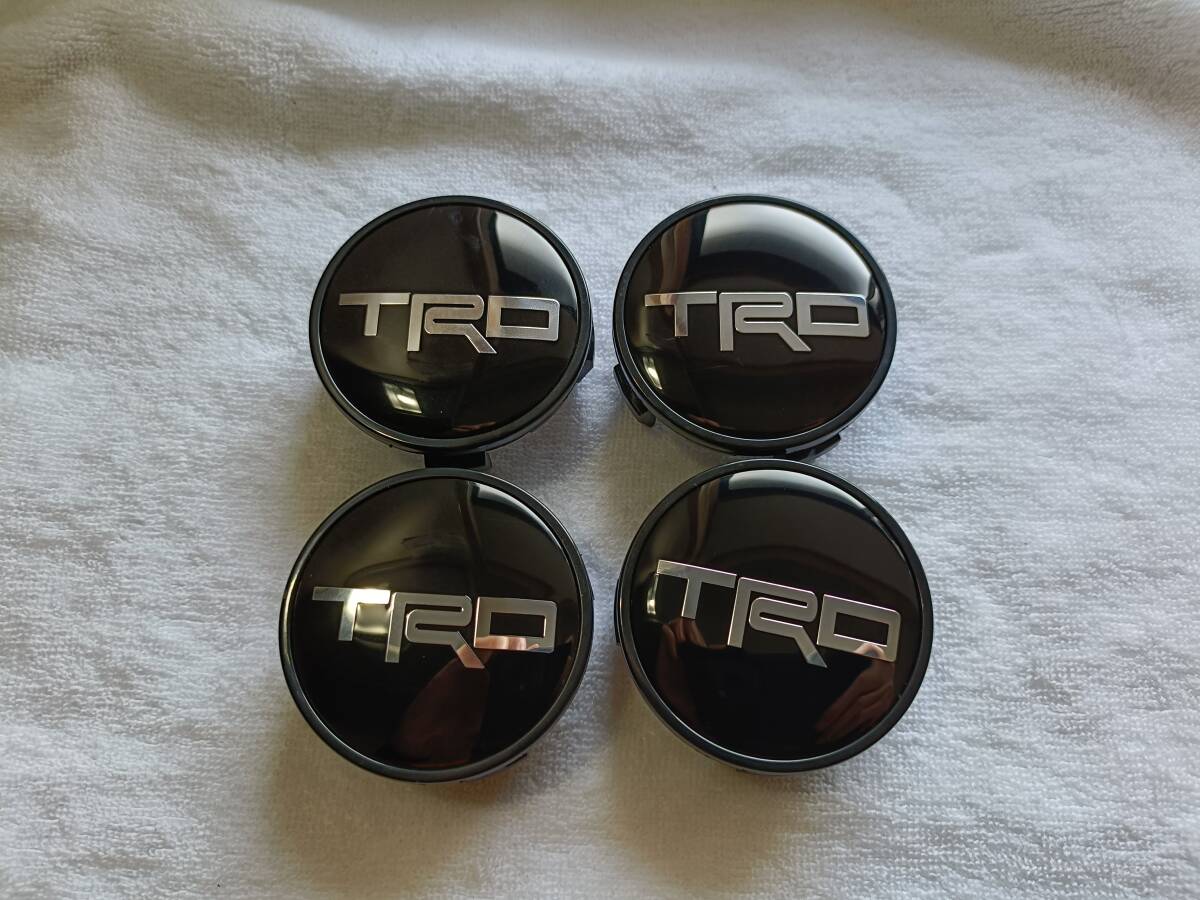 純正アルミにポン付け TRD センターキャップ 未使用 4個セット トヨタ純正アルミホイールに最適!_画像2