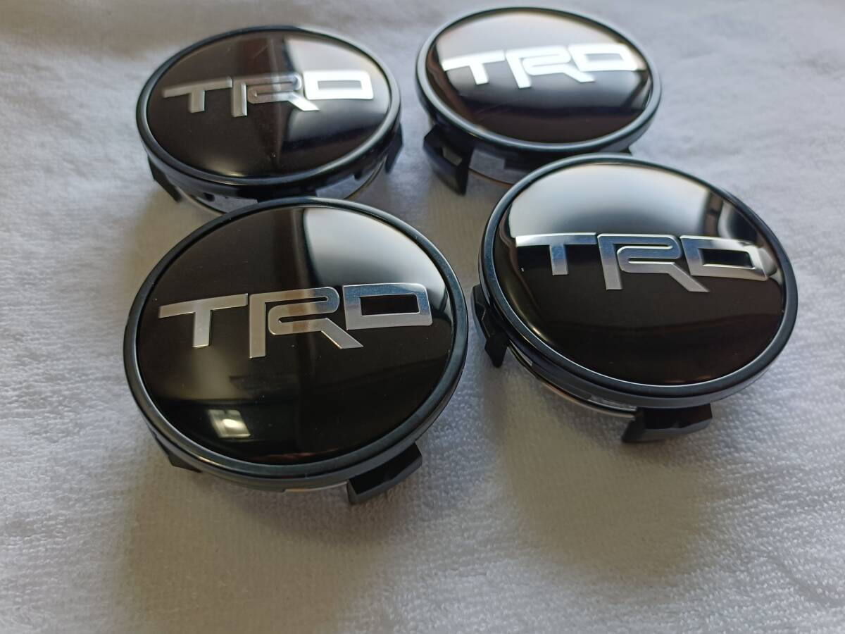 純正アルミにポン付け TRD センターキャップ 未使用 4個セット トヨタ純正アルミホイールに最適!_画像4
