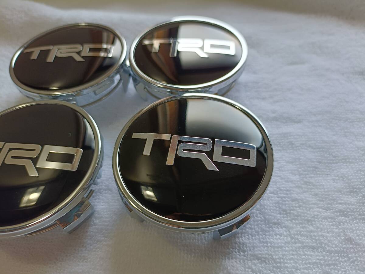 純正アルミにポン付け TRD センターキャップ 未使用 4個セット トヨタ純正アルミホイールに最適!_画像8