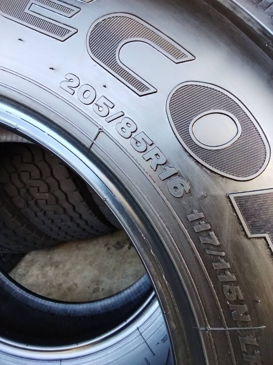 ★良品★ブリヂストン 25年製 トラック用タイヤ 6本セット 205/85R16 BRIDGESTONE ECOPIA Ｍ812 Ⅱ［344］_画像8