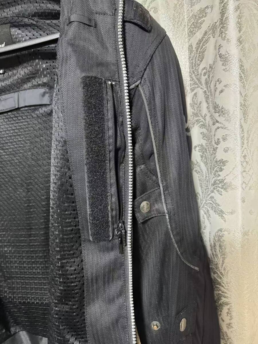 motorhead モーターヘッド★完全装備 ブラック インナーチェストプロテクター入り ライディング メッシュ ジャケット M_画像6