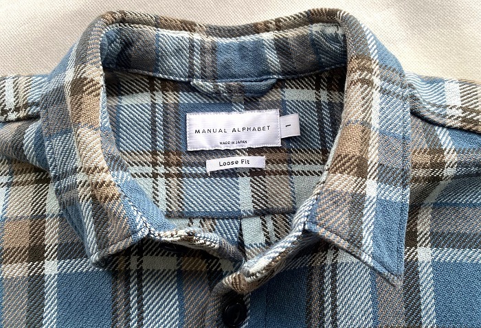 Manual Alphabet（マニュアルアルファベット）HEAVY NEL LOOSE FIT R/C SHIR ヘビーネルシャツ ルーズフィットMA-S-691 CHECKチェック 　 _画像5