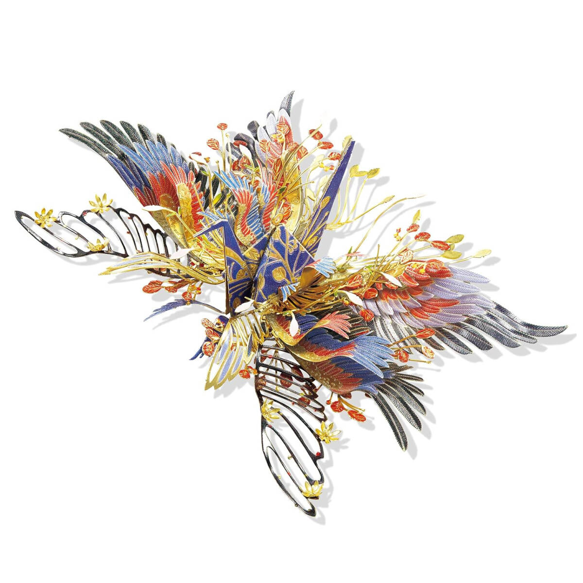 立体メタルパズル 金属モデルキット 紫 千羽鶴_画像1