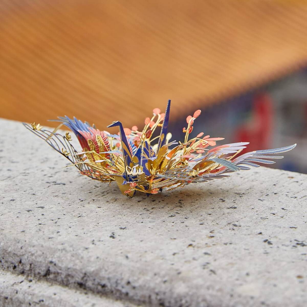 立体メタルパズル 金属モデルキット 紫 千羽鶴_画像2