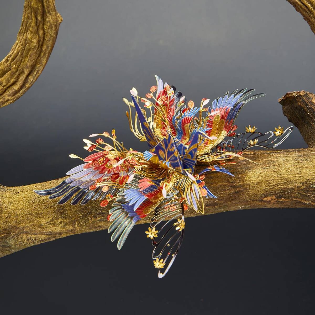 立体メタルパズル 金属モデルキット 紫 千羽鶴_画像4