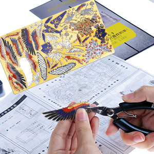 立体メタルパズル 金属モデルキット 紫 千羽鶴_画像9