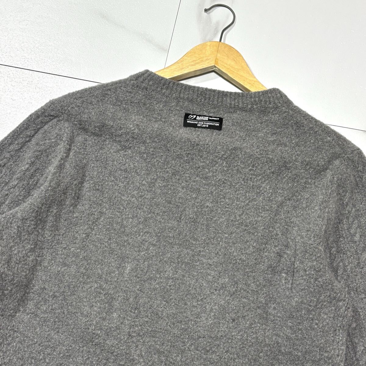 希少/ Lサイズ MASTER BUNNY EDITION マスターバニーエディション ニット セーター ロゴ刺繍 GOLF ゴルフウェア 5サイズ _画像8