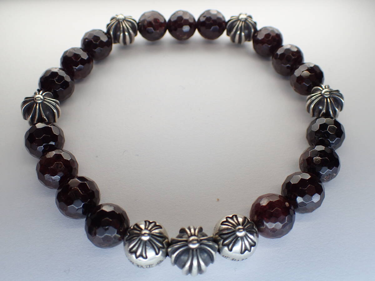 ★正規品★クロムハーツ★★8㎜ガーネットビーズブレスレッド★ 激レア_画像5