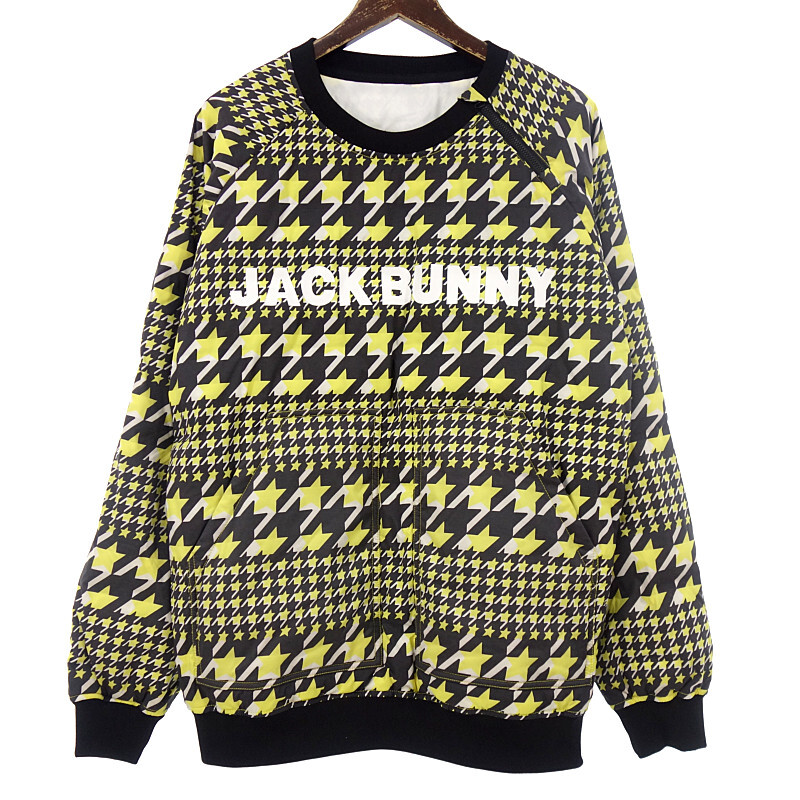 JACK BUNNY GOLF ゴルフ 2021年 モデル スニード ジャック 千鳥格子 カットソー ダークグレー×イエロー サイズ メンズ4_画像1