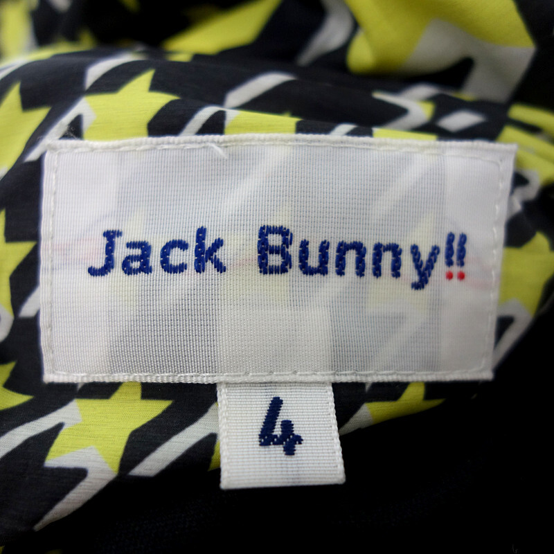 JACK BUNNY GOLF ゴルフ 2021年 モデル スニード ジャック 千鳥格子 カットソー ダークグレー×イエロー サイズ メンズ4_画像7
