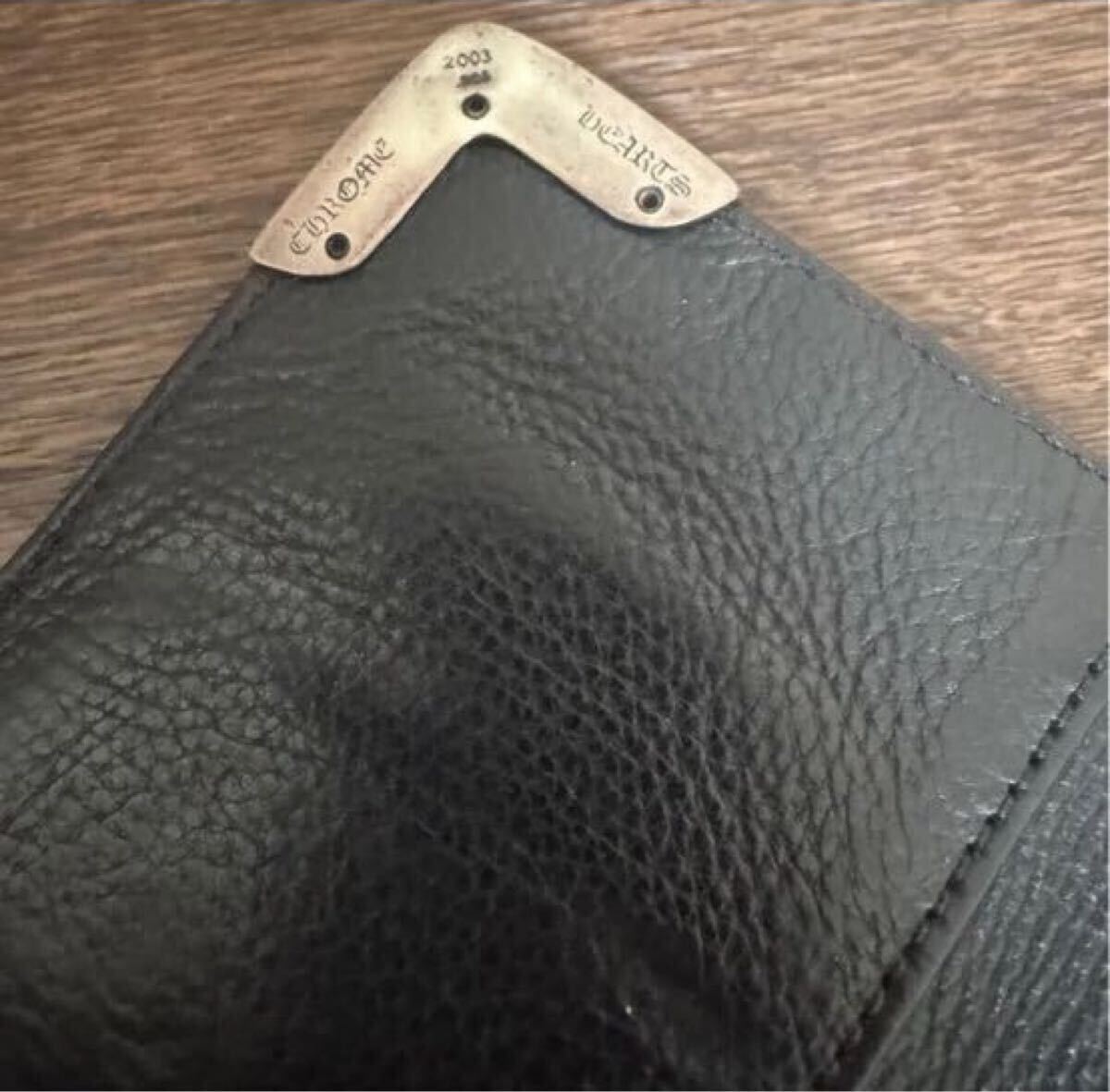 クロムハーツ CHROME HEARTS シングルフォールド レザー ウォレット TIPS 長財布 財布 札入れ ブラック_画像7