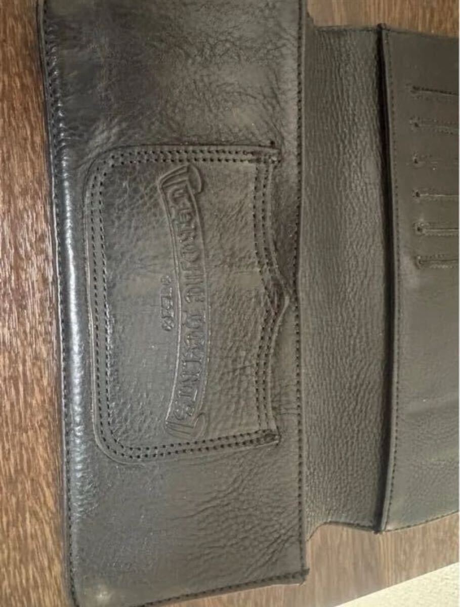 クロムハーツ CHROME HEARTS シングルフォールド レザー ウォレット TIPS 長財布 財布 札入れ ブラック_画像8