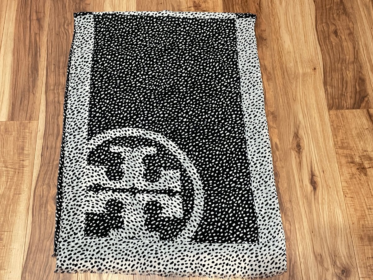 【中古】TORY BURCH トリーバーチ マフラー スカーフ レオパード_画像4