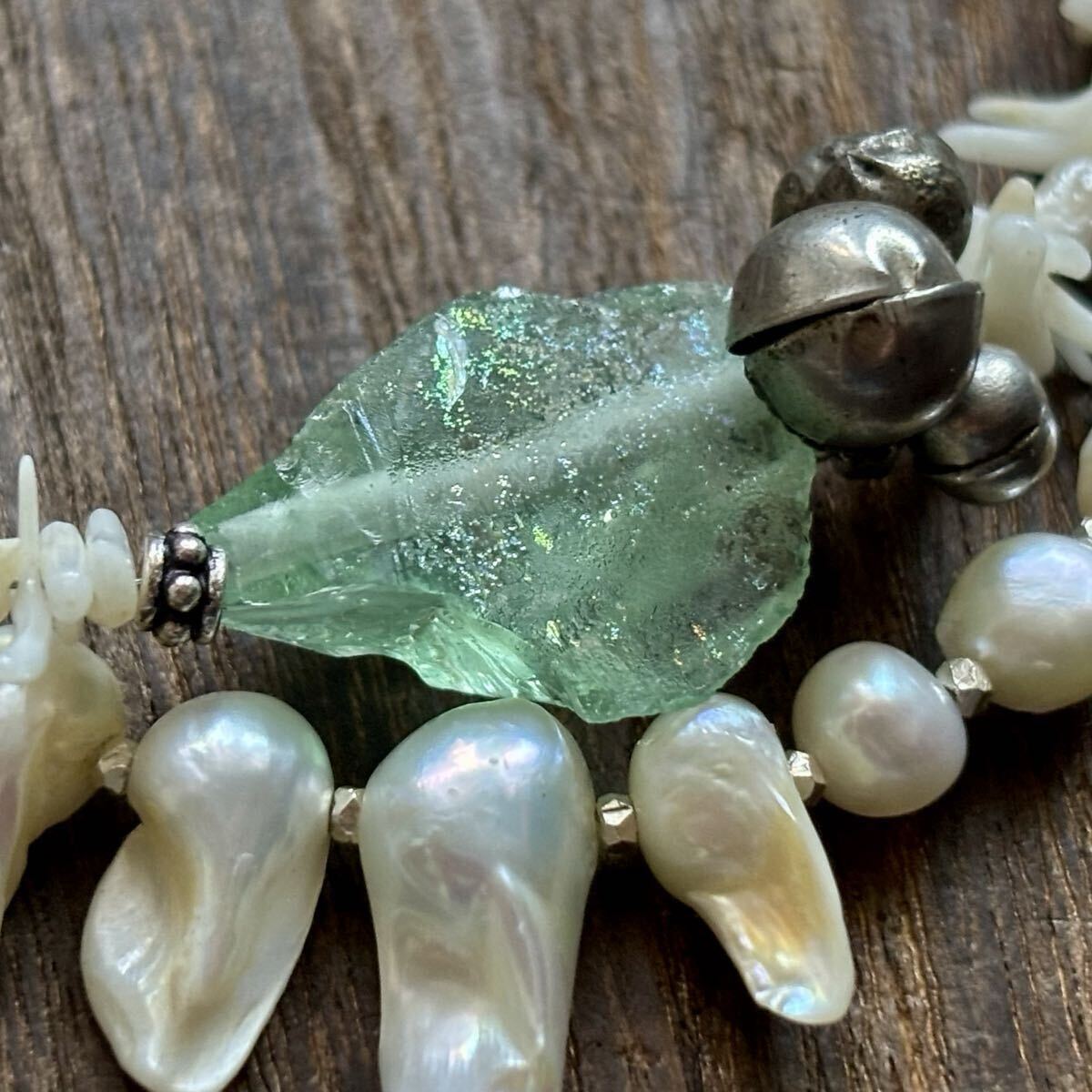 afgani Stan . земля Древний Рим n стакан Vintage жемчужно-белый коралл 2 полосный браслет