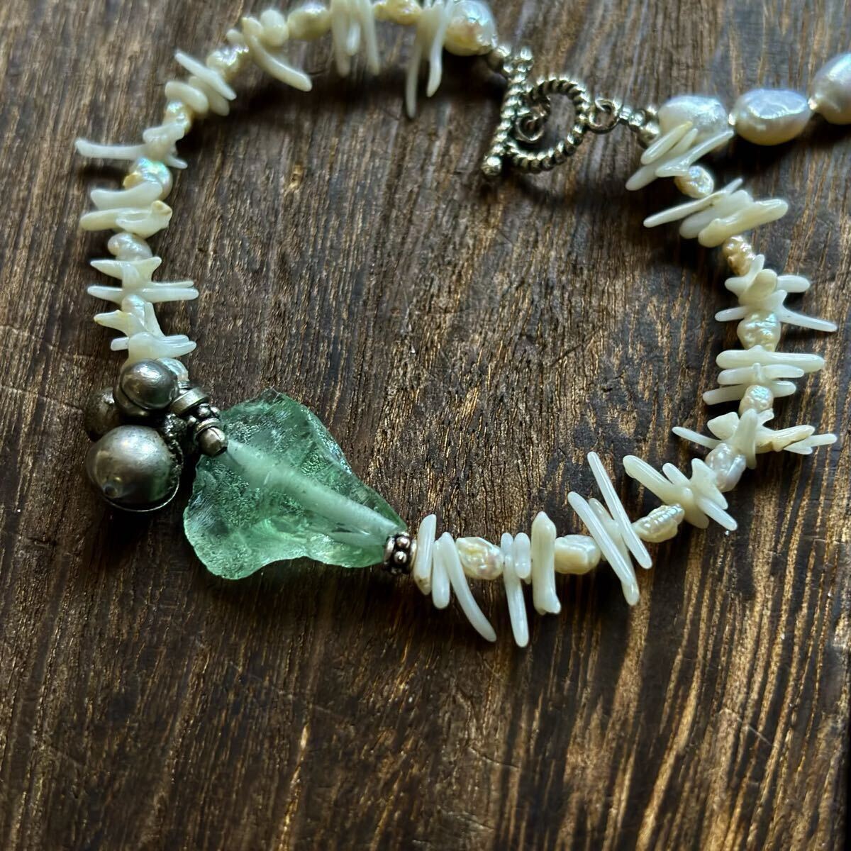 afgani Stan . земля Древний Рим n стакан Vintage жемчужно-белый коралл 2 полосный браслет