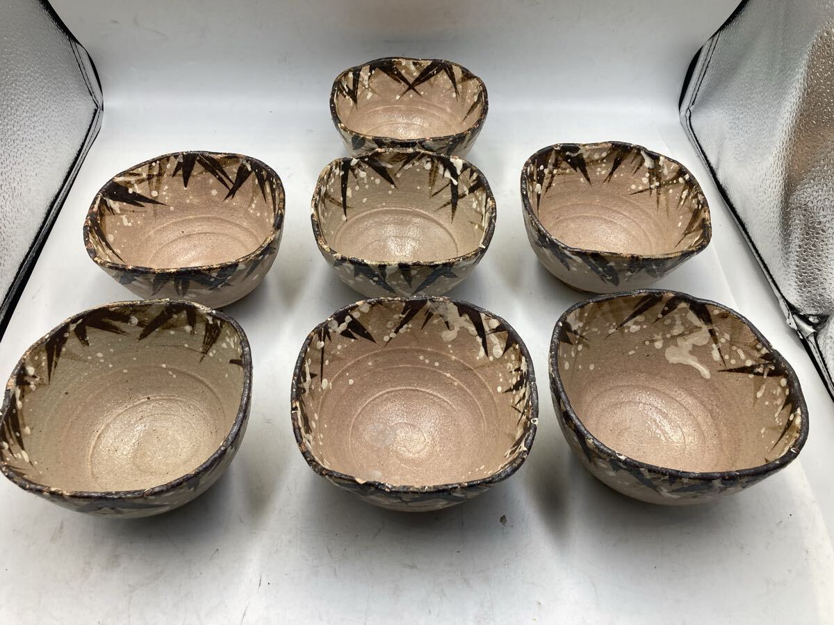 7客　今回限り　乾山　写　雪笹　向付　日本料理　懐石料理　刺身皿　先付け　今回限り最後の在庫_画像3