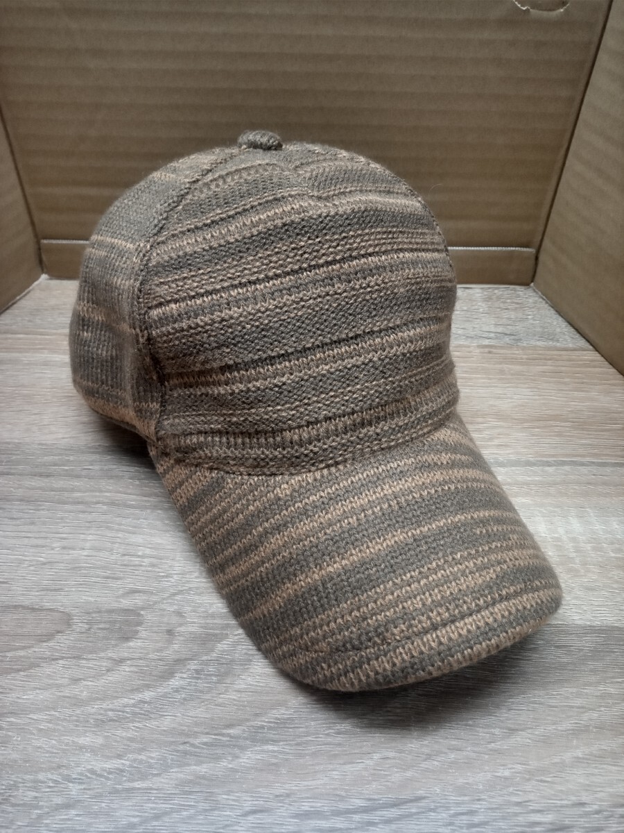 【送料無料 即決】（新品）ニット・キャップ（黄土色ミックス）帽子 / 男女兼用 秋冬春 フリーサイズ かわいい カッコいい オシャレ_画像1