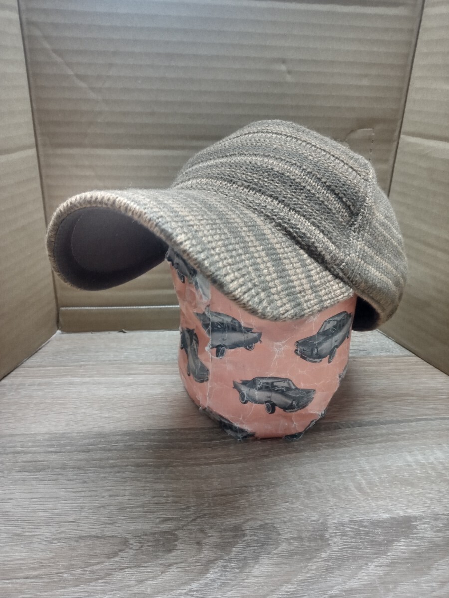 【送料無料 即決】（新品）ニット・キャップ（黄土色ミックス）帽子 / 男女兼用 秋冬春 フリーサイズ かわいい カッコいい オシャレ_画像2