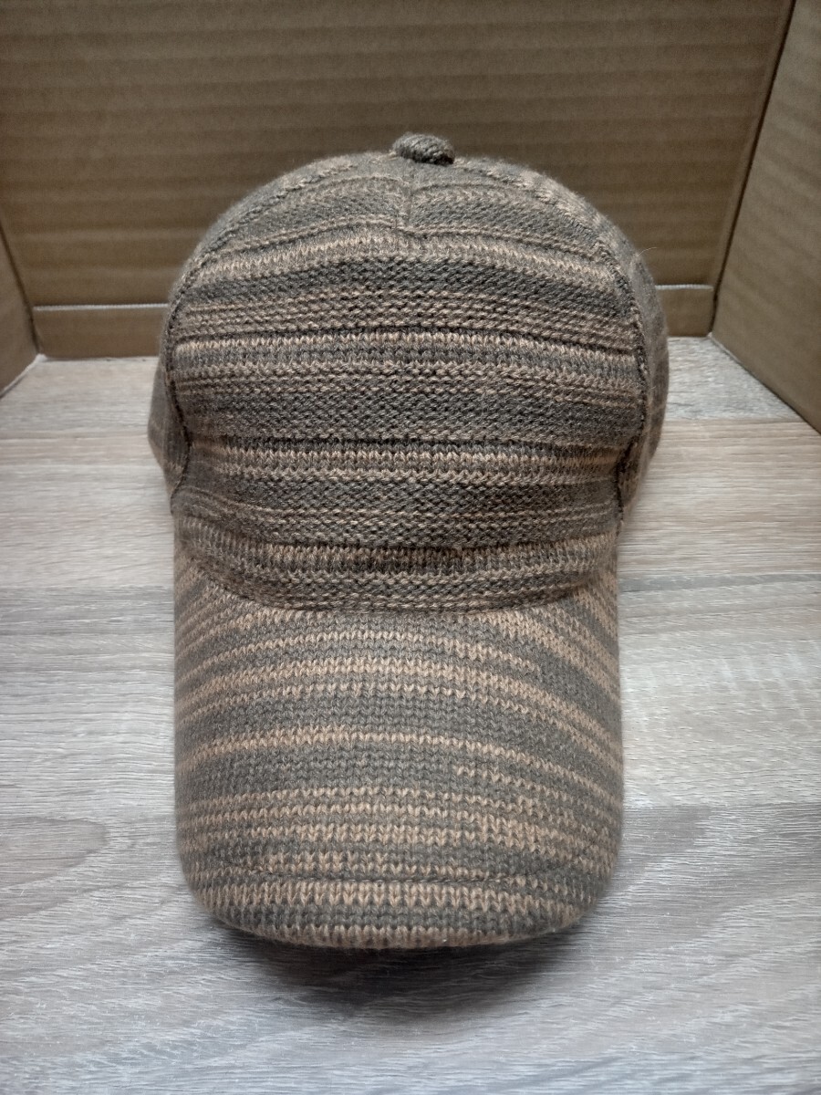 【送料無料 即決】（新品）ニット・キャップ（黄土色ミックス）帽子 / 男女兼用 秋冬春 フリーサイズ かわいい カッコいい オシャレ_画像4