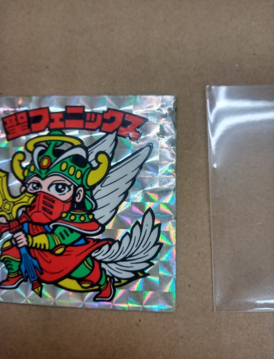 【送料無料 即決】（並〜並下）聖フェニックス 武装 裏台紙 青 銀プリズム ヘッド 旧ビックリマンシール 当時物 検）アイス版 チョコ版 _画像4