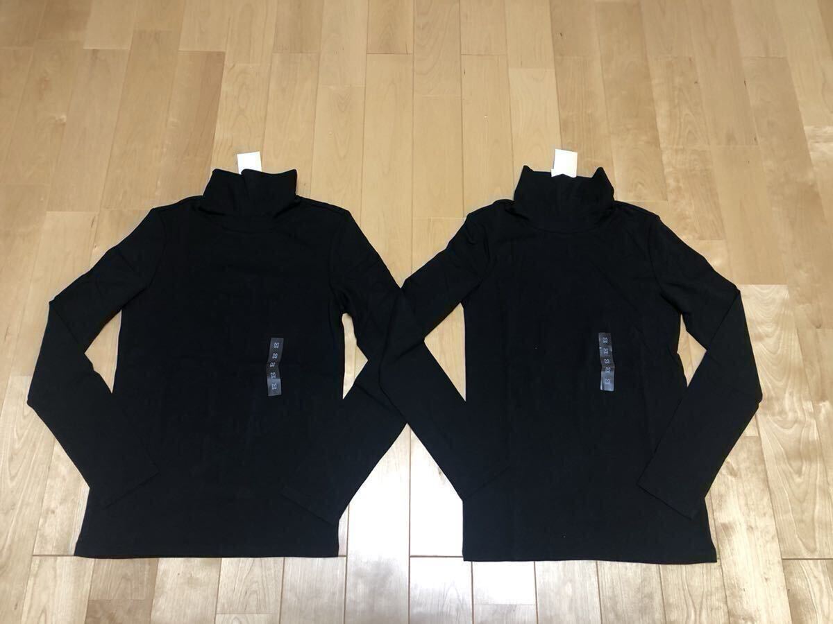 ユニクロ　プレミアムコットンタートルネックT サイズM 未使用品　　　_画像1