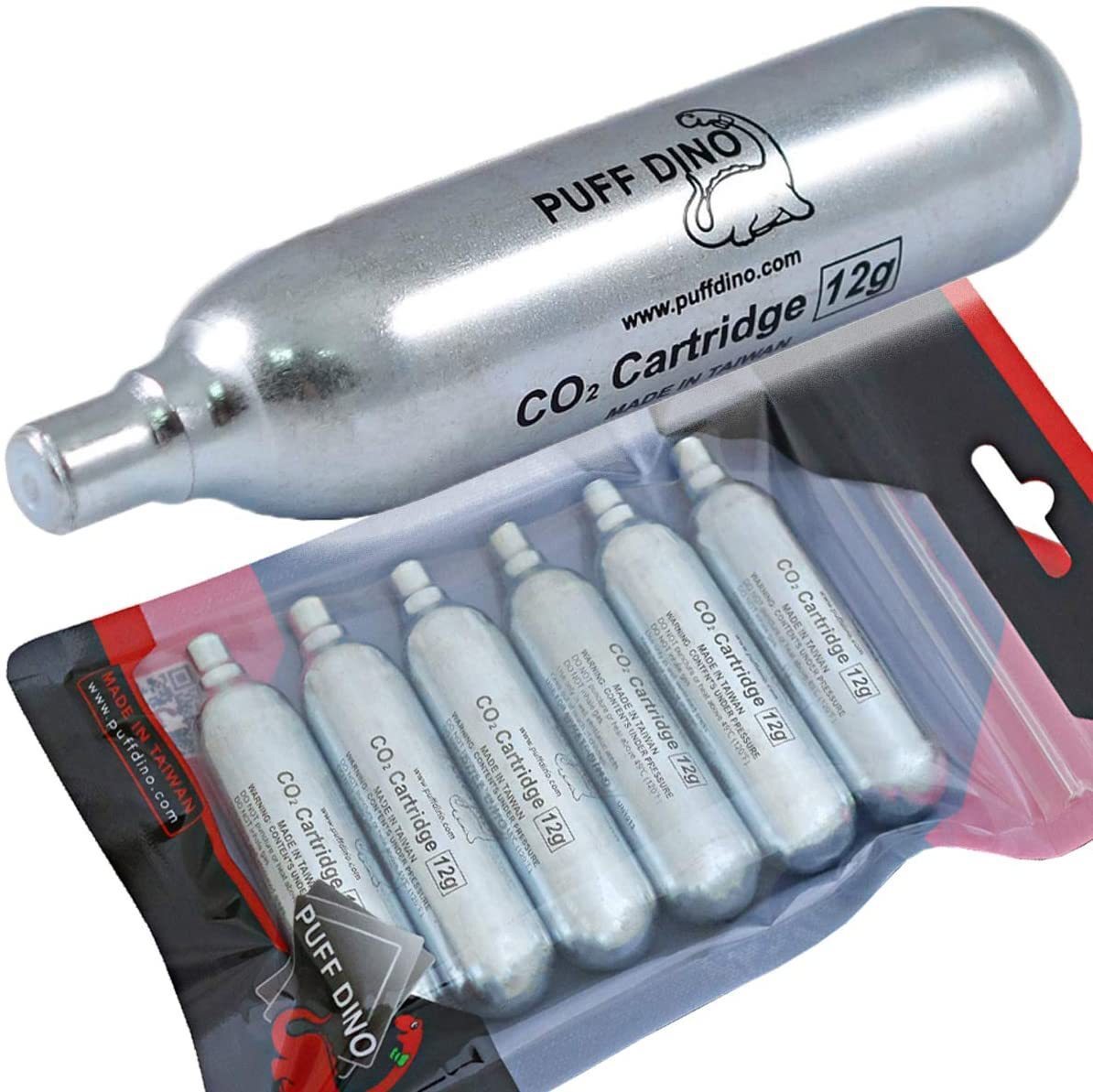 PUFF DINO/BATON CDXカートリッジ互換 CO2 12gカートリッジ6本セットの画像1