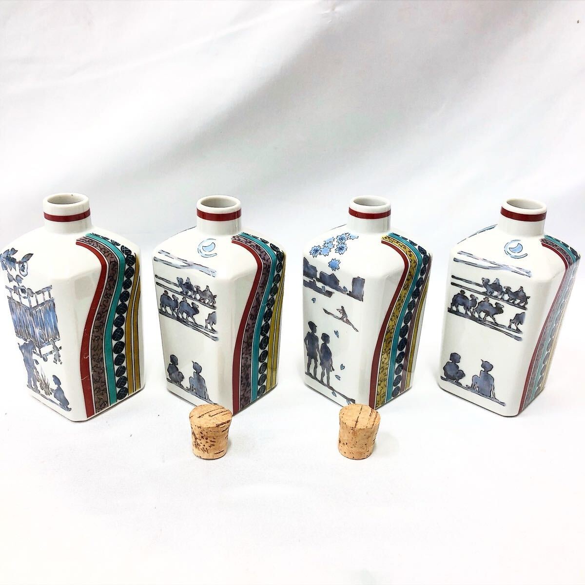 *2-0924 Ishikawa префектура указание нет форма культура состояние . поясница . произведение весна лето зима угол бутылочка для сакэ посуда для сакэ один колесо . ваза старый художественное изделие 4 позиций комплект высота примерно 14cm ширина примерный 7cm *2-0924 Ishikawa префектура указание нет форма культура состояние . поясница . произведение весна лето зима угол бутылочка для сакэ посуда для сакэ один колесо . ваза старый художественное изделие 4 позиций комплект высота примерно 14cm ширина примерный 7cm