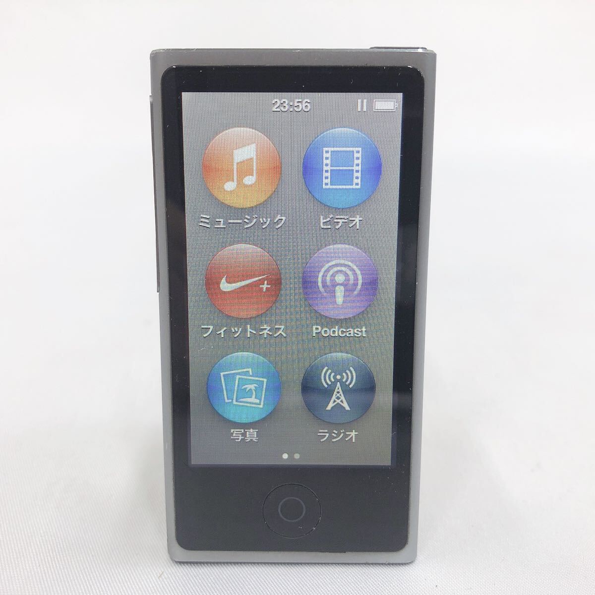 R店1105 【動作品】iPod nano アイポッド ナノ A1446 スペースグレイ 16GB 第7世代 Bluetooth対応 Apple アップル シルバー_画像1