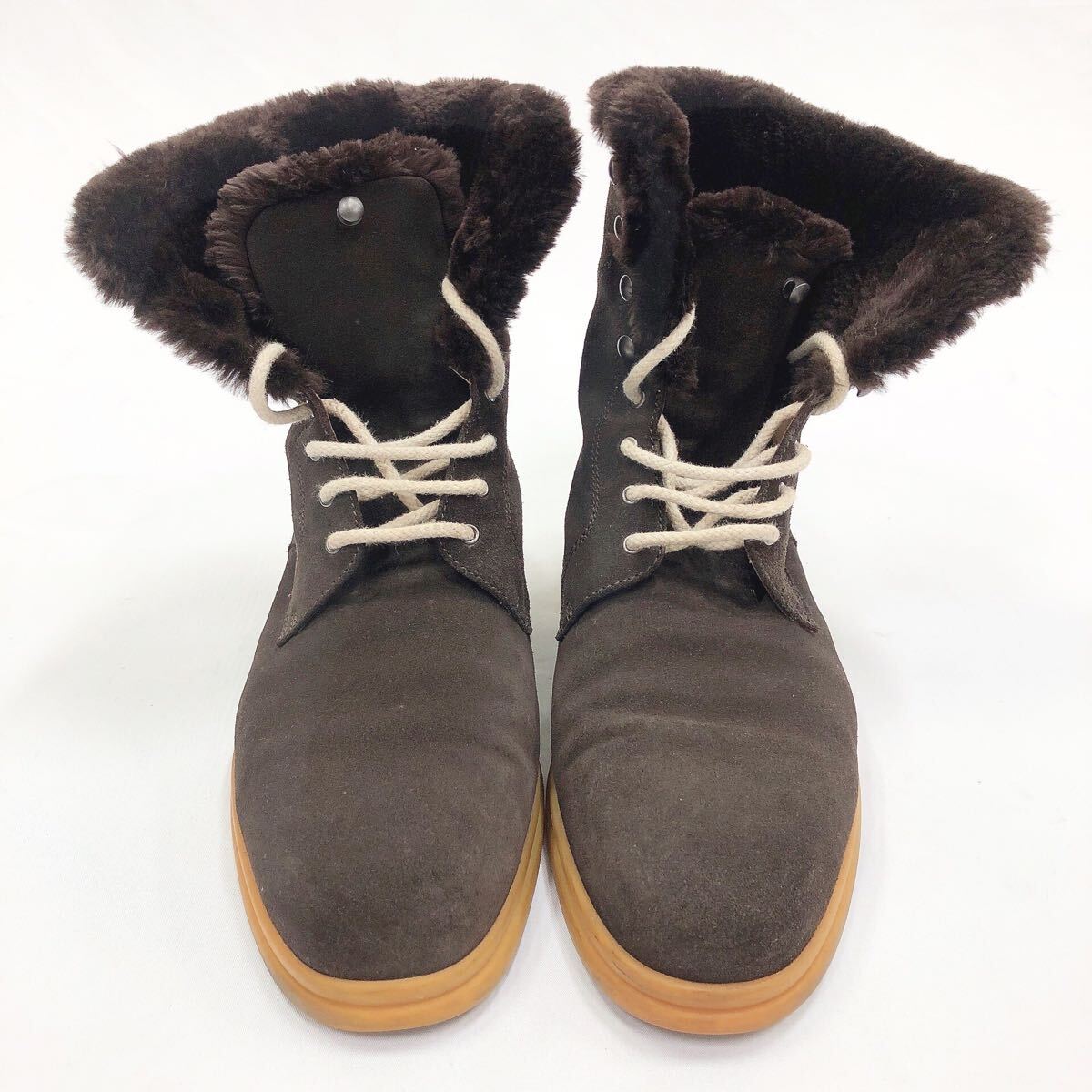 R店1105 Loro Piana ロロピアーナ ムートンブーツ ブーツ 靴 シューズ スエード ブラウン イタリア製 EU43 27.5cm 替えソール付き_画像2