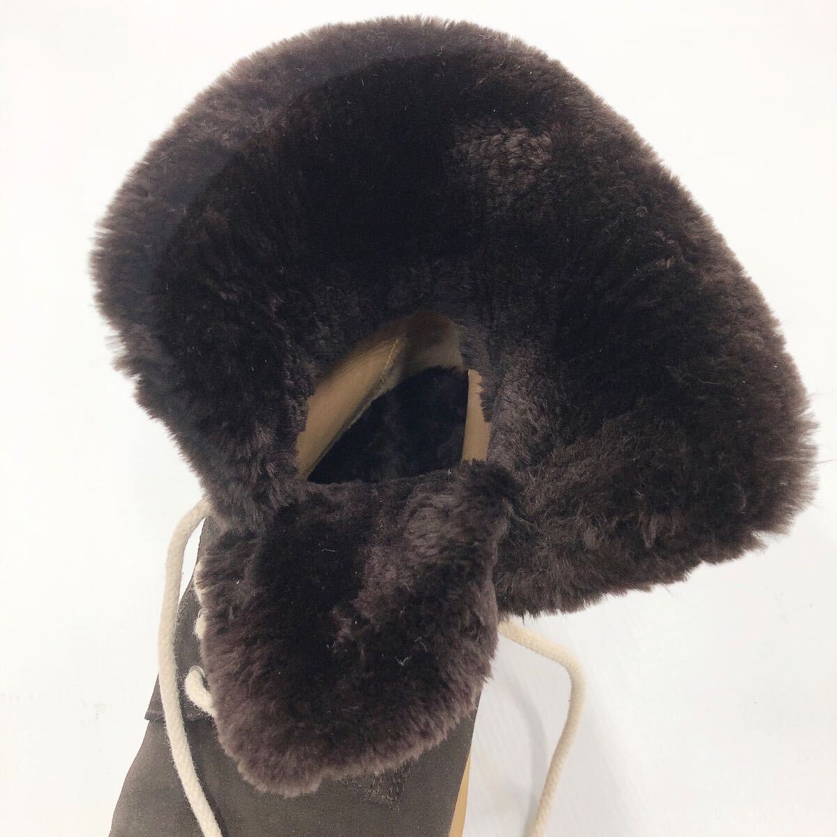 R店1105 Loro Piana ロロピアーナ ムートンブーツ ブーツ 靴 シューズ スエード ブラウン イタリア製 EU43 27.5cm 替えソール付き_画像6