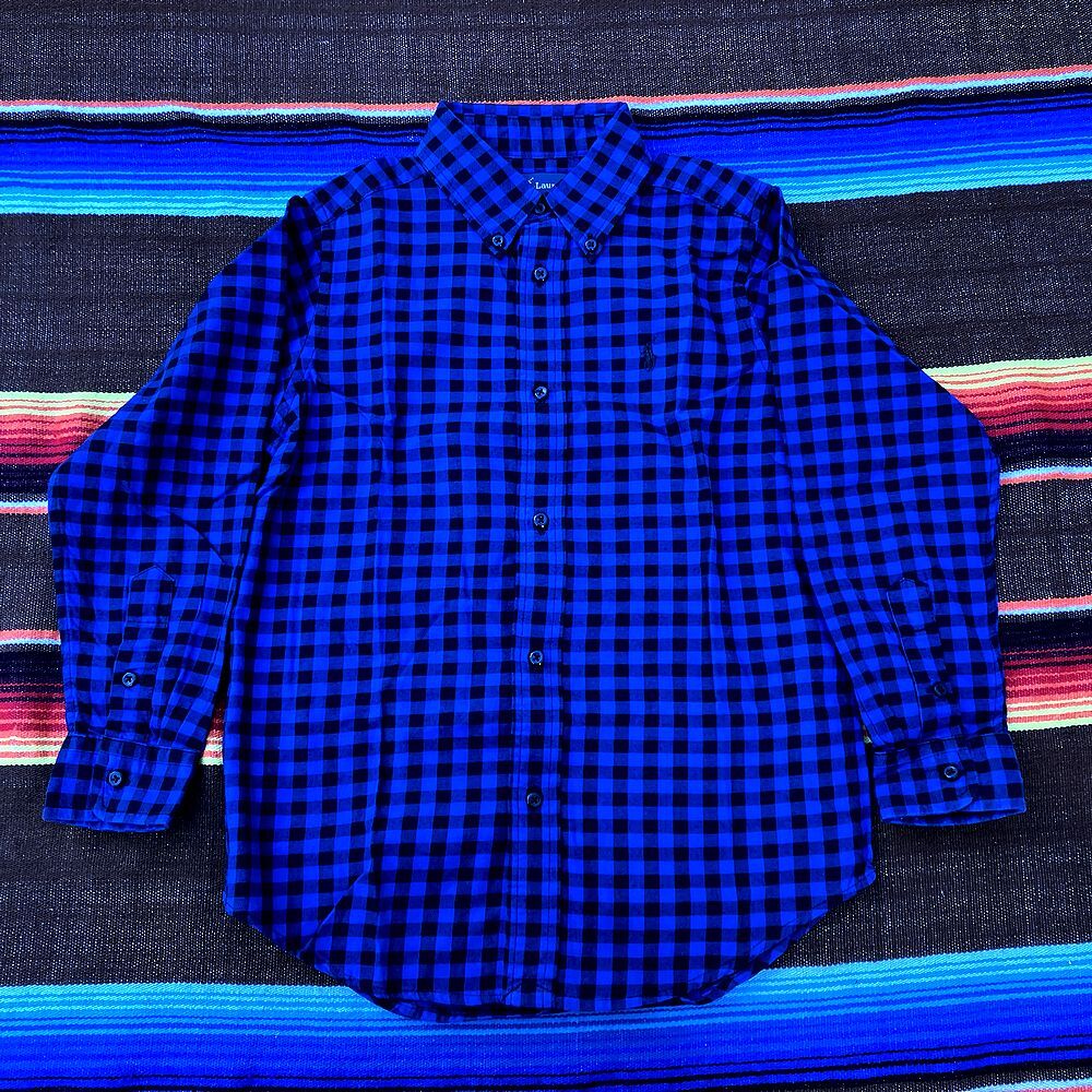 ◇ポロ ラルフローレン ボタンダウン 長袖シャツ サイズ 120 ブロックチェック◇ 検索 キッズ 子供服 _画像1
