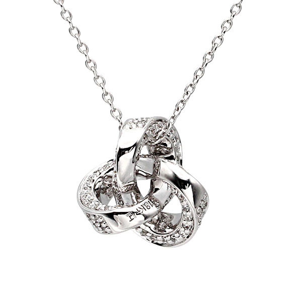 K18WG бриллиантовое колье 46cm Gold 750 5.4g драгоценнный камень ювелирные изделия аксессуары женщина женский зодиакальный камень 4 месяц день рождения подарок