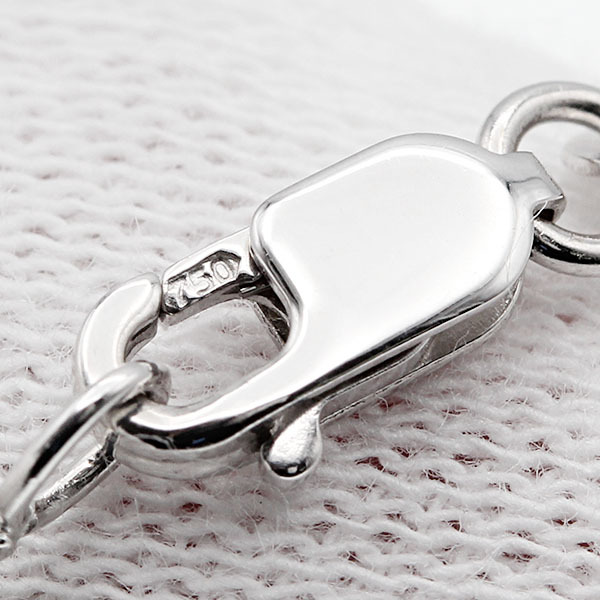 K18WG бриллиантовое колье 46cm Gold 750 5.4g драгоценнный камень ювелирные изделия аксессуары женщина женский зодиакальный камень 4 месяц день рождения подарок