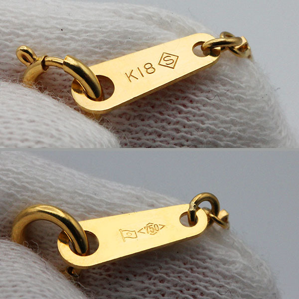 K18YG/WG звезда узор бриллиантовое колье 40cm Gold 750 4.9g драгоценнный камень ювелирные изделия женщина женский зодиакальный камень 4 месяц день рождения подарок