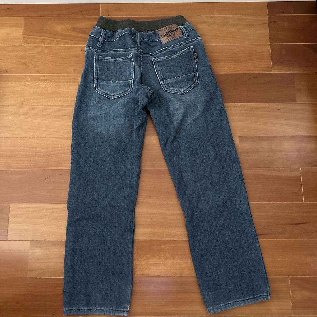 CALVINSPIN обратная сторона ворсистый Denim брюки 150cm