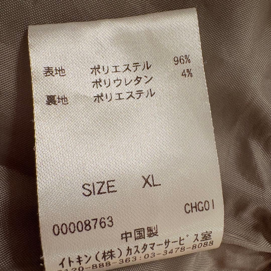 【アー・ヴェ・ヴェ】 ミディ丈ポケット付きスカート グレージュ（XL） 804D2A_画像5