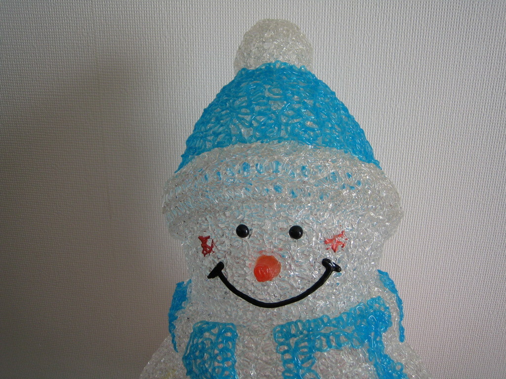 USED ☆ ライト付 スノーマン　3Dクリスタルモチーフ ☆ 雪だるま　タカショー　イルミネーション_画像4