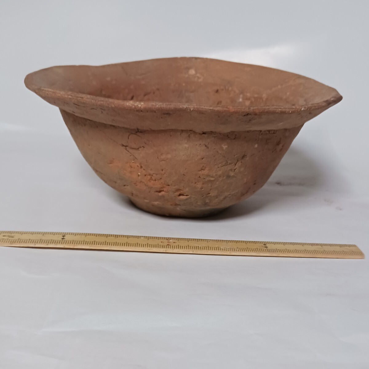 弥生土器浅鉢 ほぼ完品 弥生土器 浅鉢 平底 黒斑 弥生時代 後期 関東地方_画像4