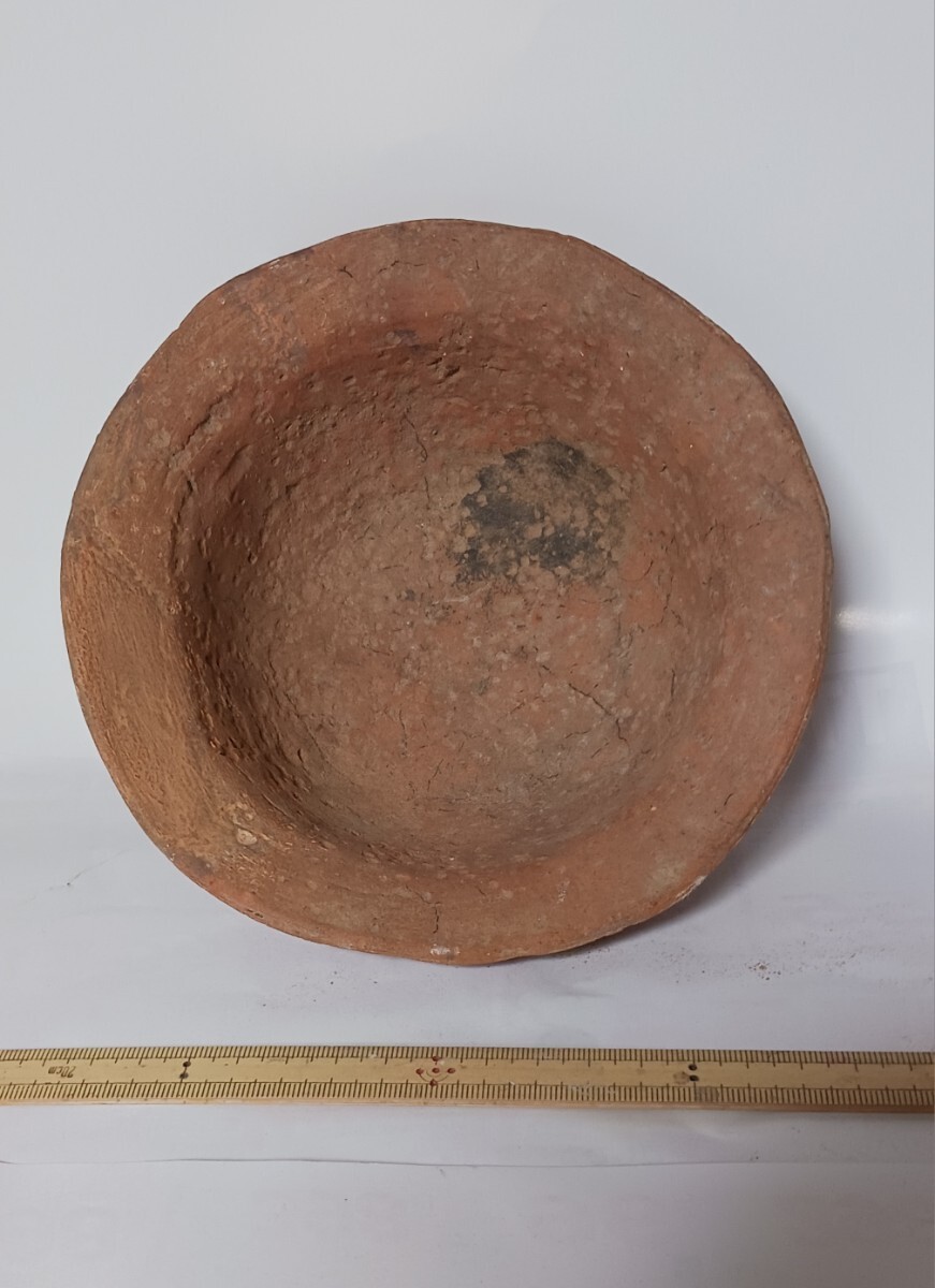 弥生土器浅鉢 ほぼ完品 弥生土器 浅鉢 平底 黒斑 弥生時代 後期 関東地方_画像6