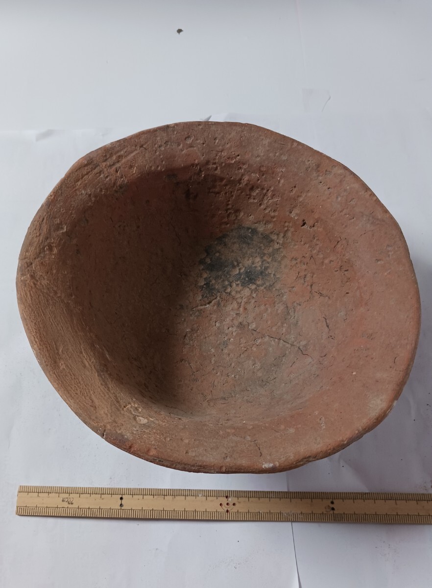 弥生土器浅鉢 ほぼ完品 弥生土器 浅鉢 平底 黒斑 弥生時代 後期 関東地方_画像10