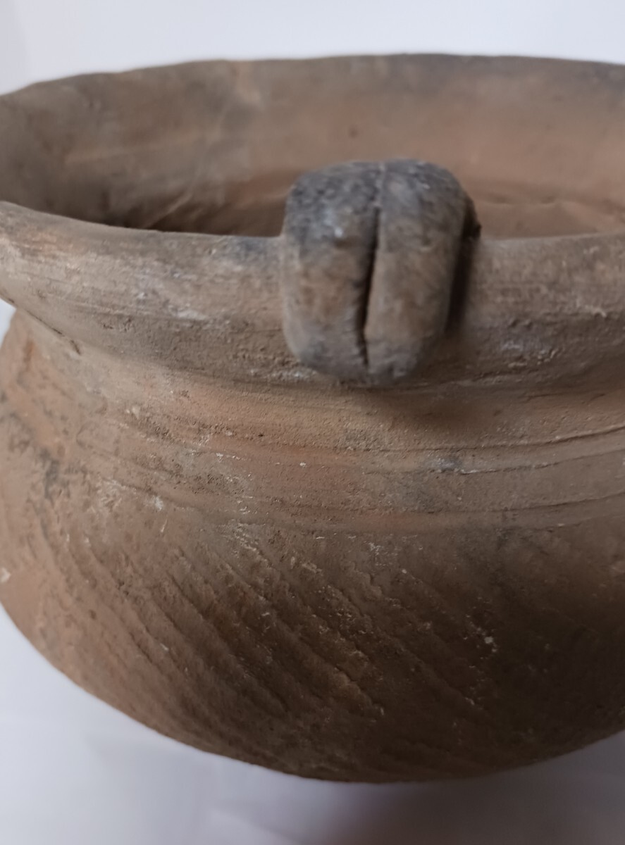 縄文土器浅鉢　縄文土器　浅鉢　甕（？）　縄文時代　中期～後期　平底　縄文　沈線　波状文（？）　黒斑　関東地方_画像8